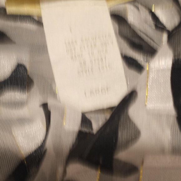 Women's L Cache Tiger Striped Chiffon Bodysuit - Picture 8 of 17